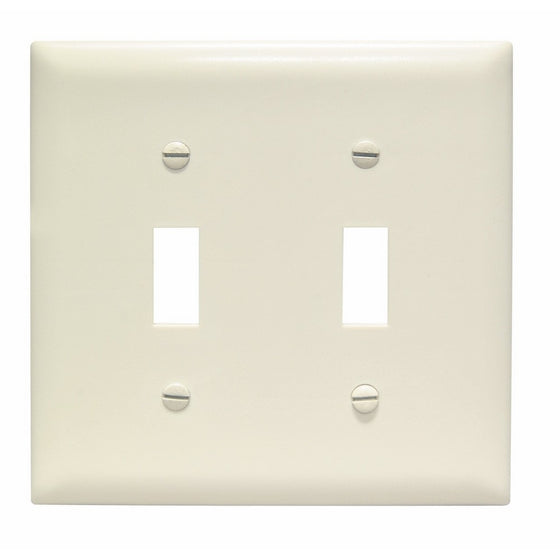 Legrand - Pass & Seymour TP2LA TradeMaster Two-Gang Two-Toggle Wall Plate, Light Almond