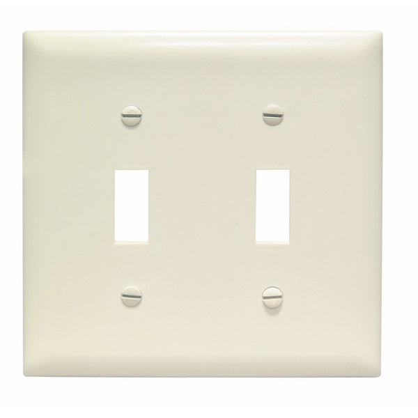 Legrand - Pass & Seymour TP2LA TradeMaster Two-Gang Two-Toggle Wall Plate, Light Almond