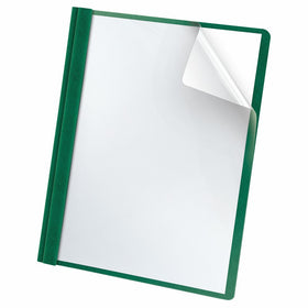 Oxford Premium Clear Front Report Covers, Letter Size, Dark Green, 25 per Pack (58817)