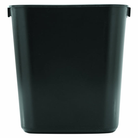 Rubbermaid Commercial 295500BK Deskside Plastic Wastebasket, Rectangular, 3 1/2 gal, Black