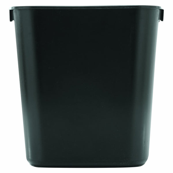 Rubbermaid Commercial 295500BK Deskside Plastic Wastebasket, Rectangular, 3 1/2 gal, Black