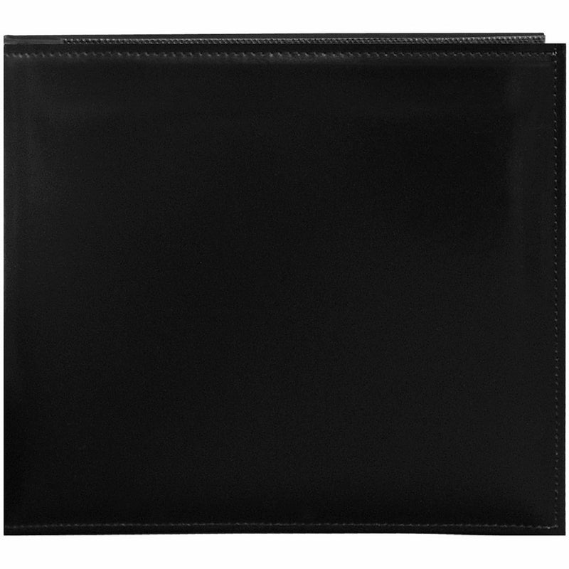 Pioneer 8 Inch by 8 Inch Snapload Sewn Leatherette Memory Book, Black