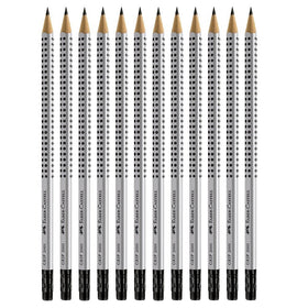 Faber-Castell Grip Graphite EcoPencils with Eraser - 12 Count - No. 2.5