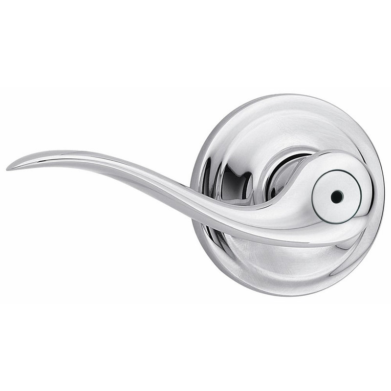 Kwikset Tustin Bed/Bath Lever in Polished Chrome