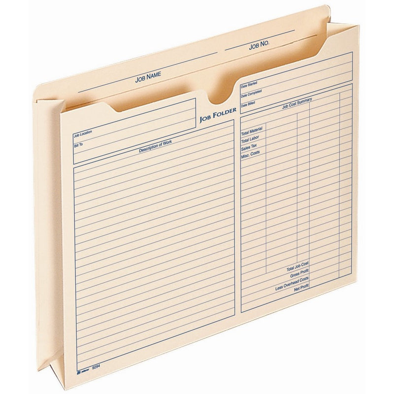 Adams 2 Inch Expanding Job Folder, 9.5 x 11.75 Inches, Manila, 15 per Pack (9294E)