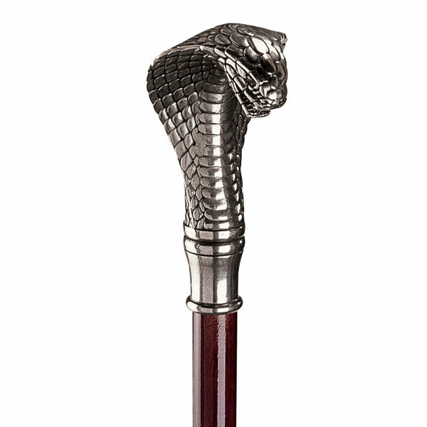 Design Toscano Cobra Walking Stick with Pewter Handle