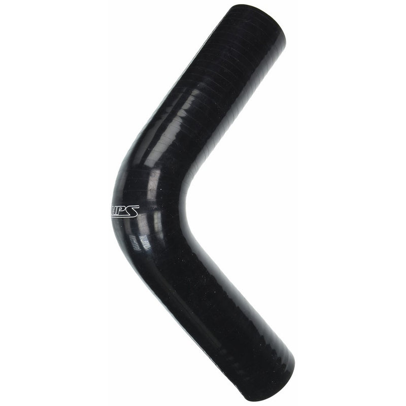HPS HTSEC90-138-BLK Silicone High Temperature 4-ply Reinforced 90 degree Elbow Coupler Hose, 75 PSI Maximum Pressure, 4" Leg Length on each side, 1-3/8" ID, Black