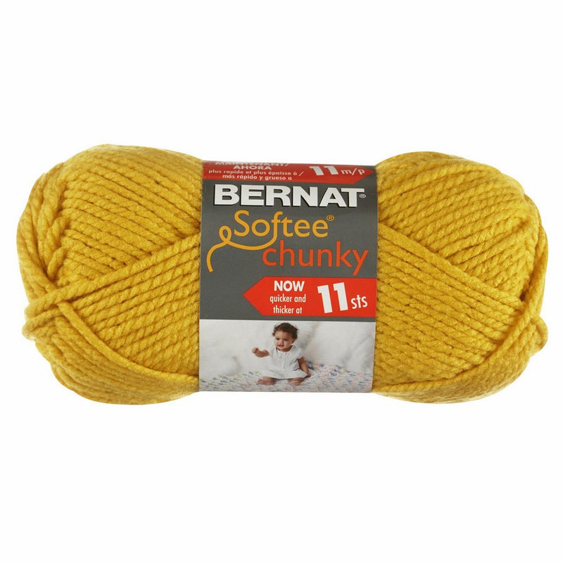 Bernat Softee Chunky Yarn, Glowing Gold, Single Ball