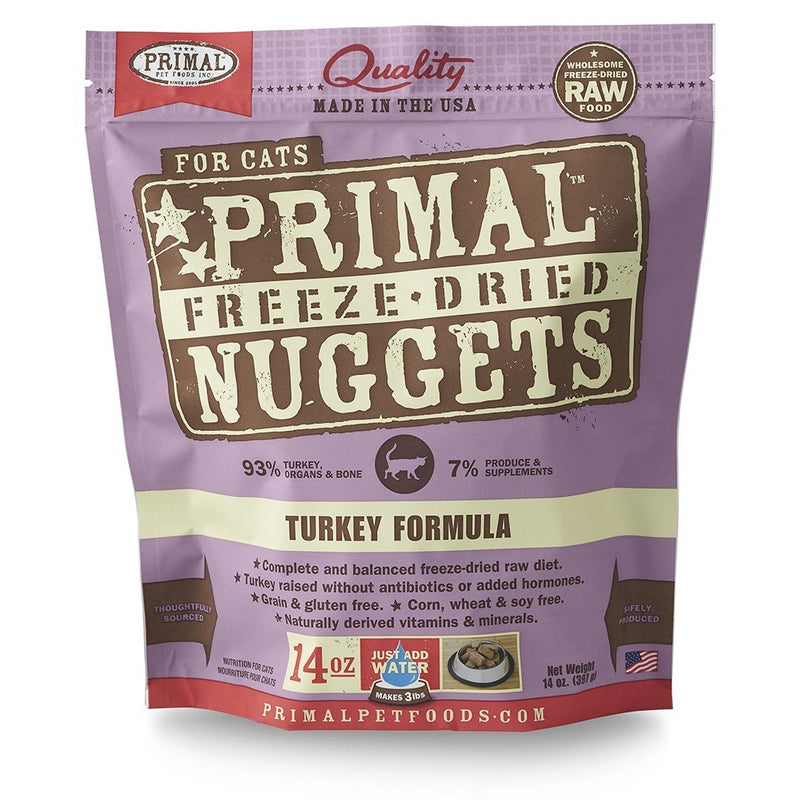 Primal Pet Foods Freeze-Dried Feline Turkey Formula, 14 OZ