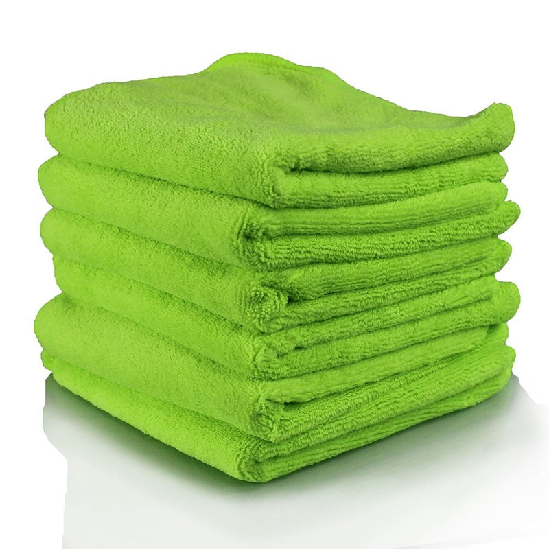 Chemical Guys MIC_333_6G El Gordo Professional Extra Thick Supra Microfiber Towels, Green (16.5 in. x 16.5 in.) (Pack of 6)