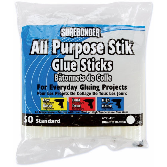 Surebonder DT-50 All Temperature 50 Glue Sticks, 4-Inch