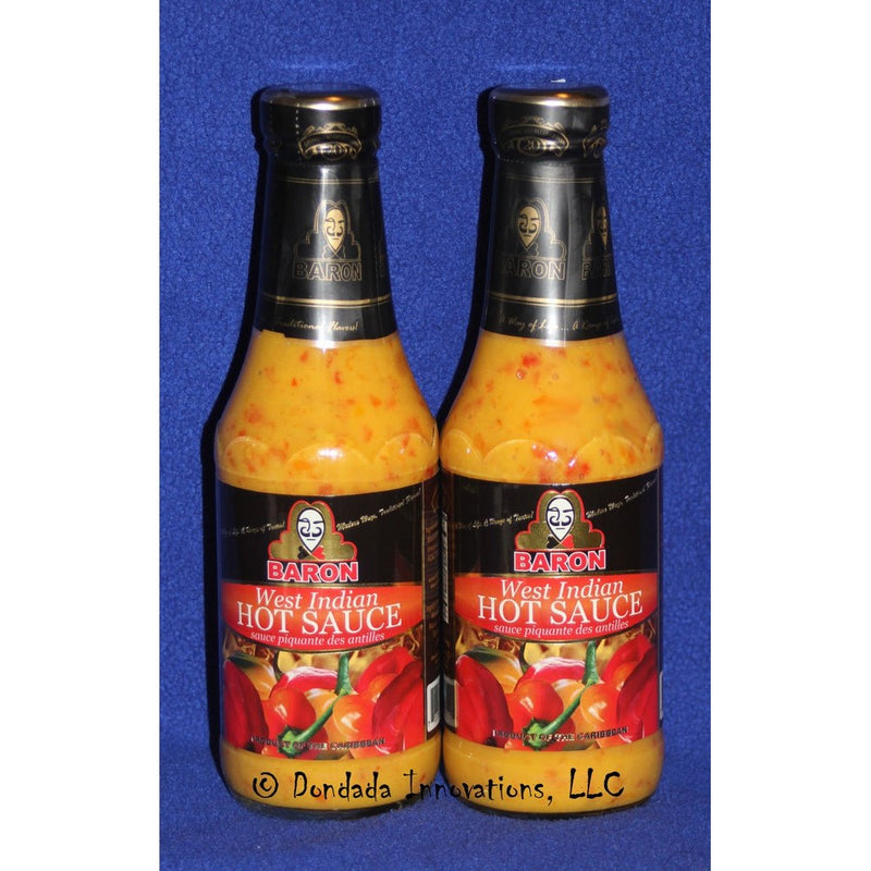 Baron West Indian Hot Sauce, 14 oz each(2-pack)