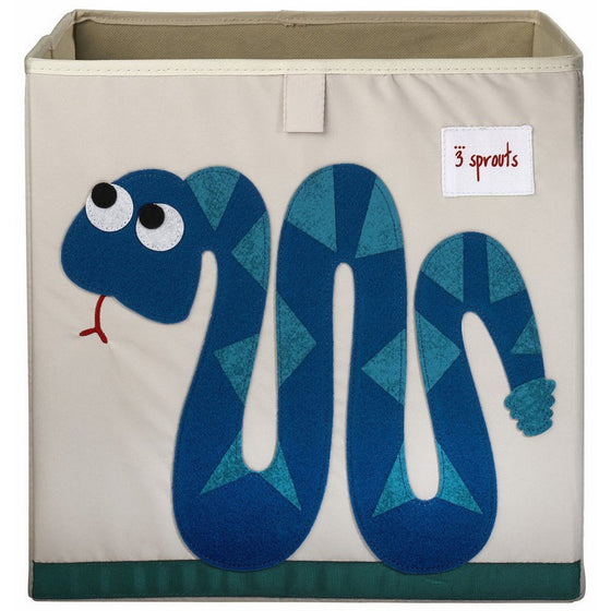 3 Sprouts Storage Box, Snake, Blue