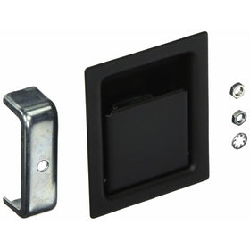 Southco 64-21-11 Black Powder Coated Steel Paddle Push to Close Latch, Pull to Open