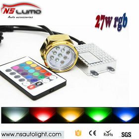 Newsun 27W Color Changing RGB Ip68 Water-proof Marine Boat Drain Plug LED Light 27w Underwater Lights Waterproof Yacht Boat Drain Plug Led Light for Fishing