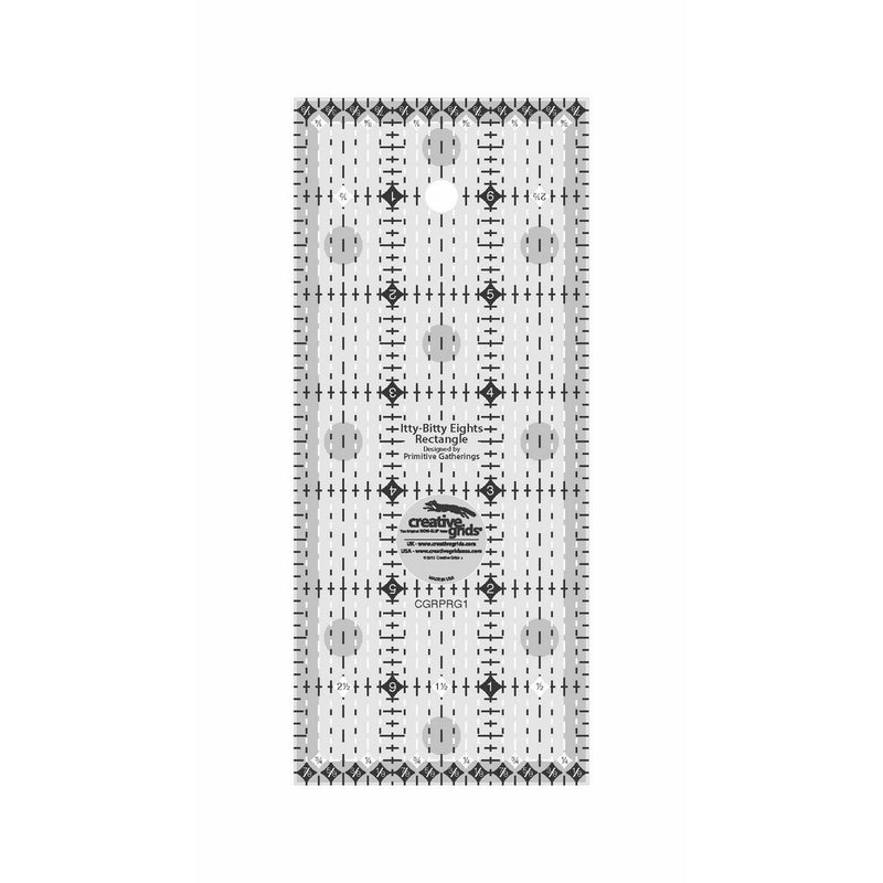 Creative Grids Itty Bitty Eights 3" x 7" Rectangle Quilting Ruler Template CGRPRG1