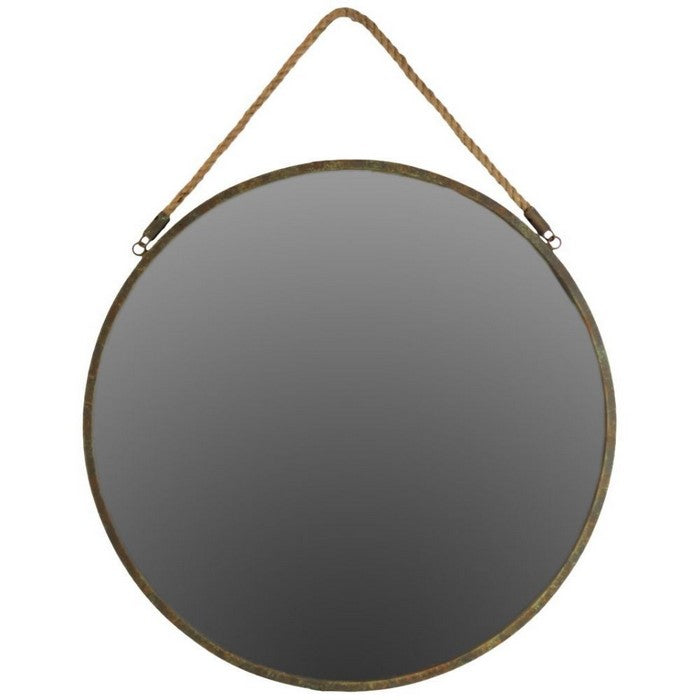 Striking Metal Round Wall Mirror