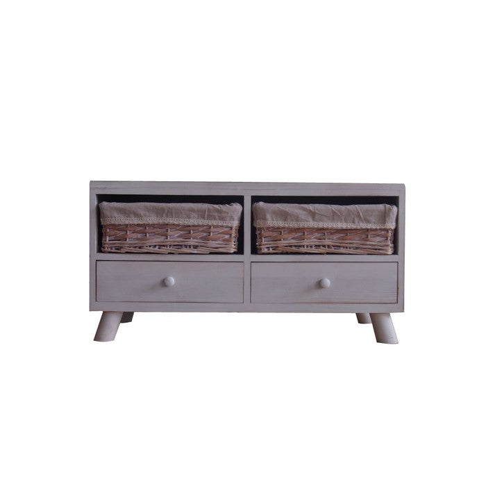 Classic Washed White Wood Cabinet By Urban Port