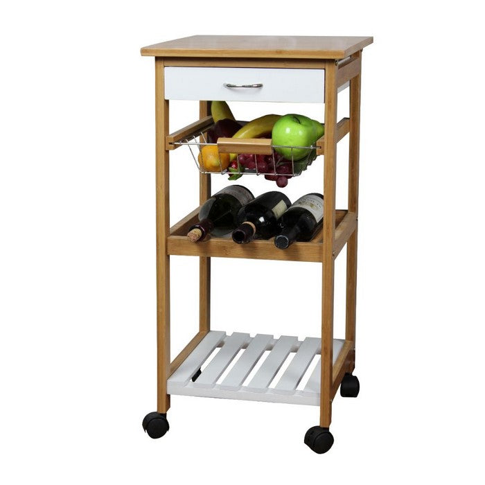 Natural White Kitchen Trolley By Urban Port