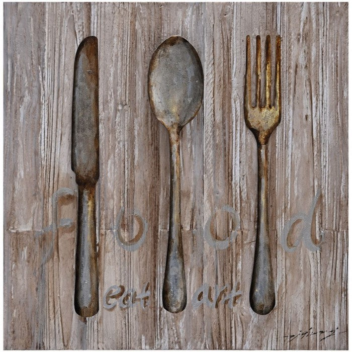 Spoon Knife Fork Metal Art by Urban Port