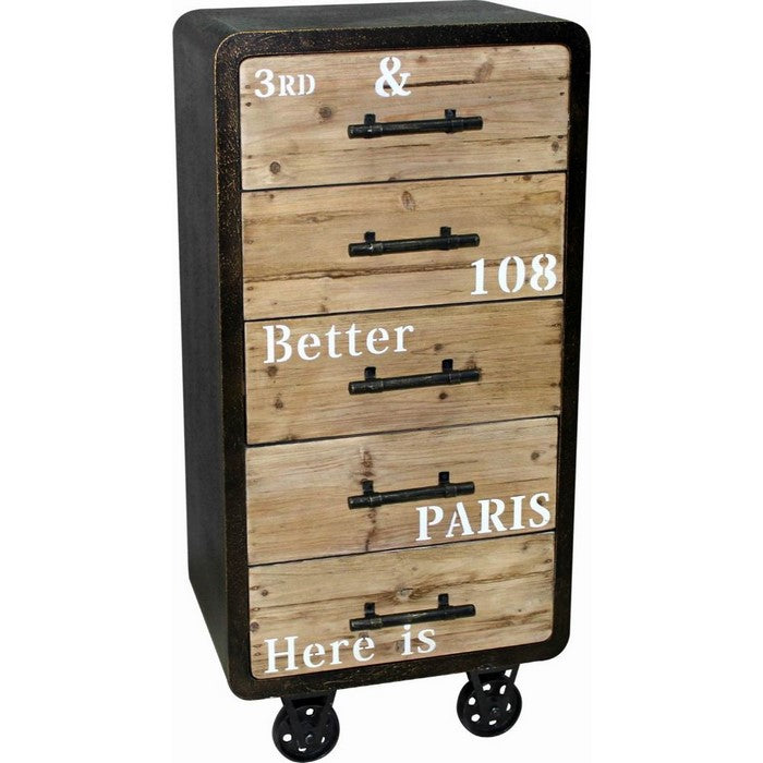 Industrial Five Drawer Cabinet by Urban Port