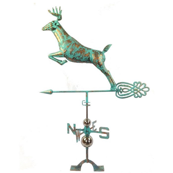 Majestic Copper Deer Weathervane by Urban Port