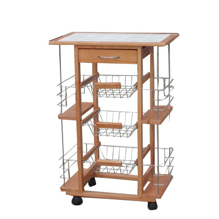 Contemporary Ceramic Kitchen Cart Trolley by Urban Port