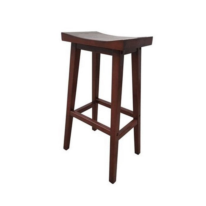 Saddle Barstool In Elegant Birch Wood Tall By Urban Port