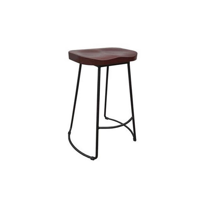 Unique Stool In Wood And Metal Small By Urban Port