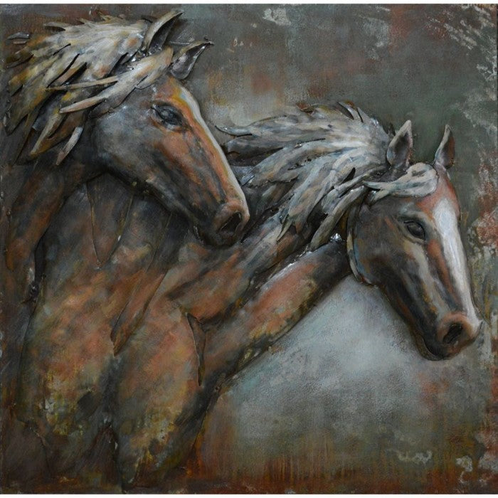 Horse Pair Metal WallDecor by Urban Port