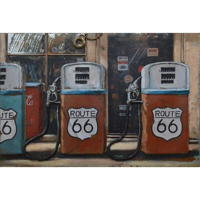 Route 66 Gas Pump Metal WallDecor by Urban Port