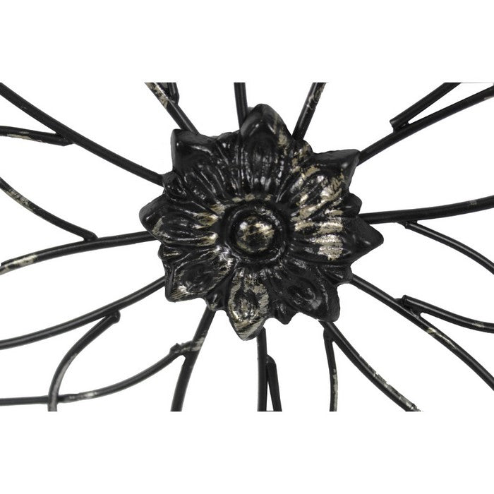 Benzara Metal Scroll MedallionDecorative WallDecor, Black