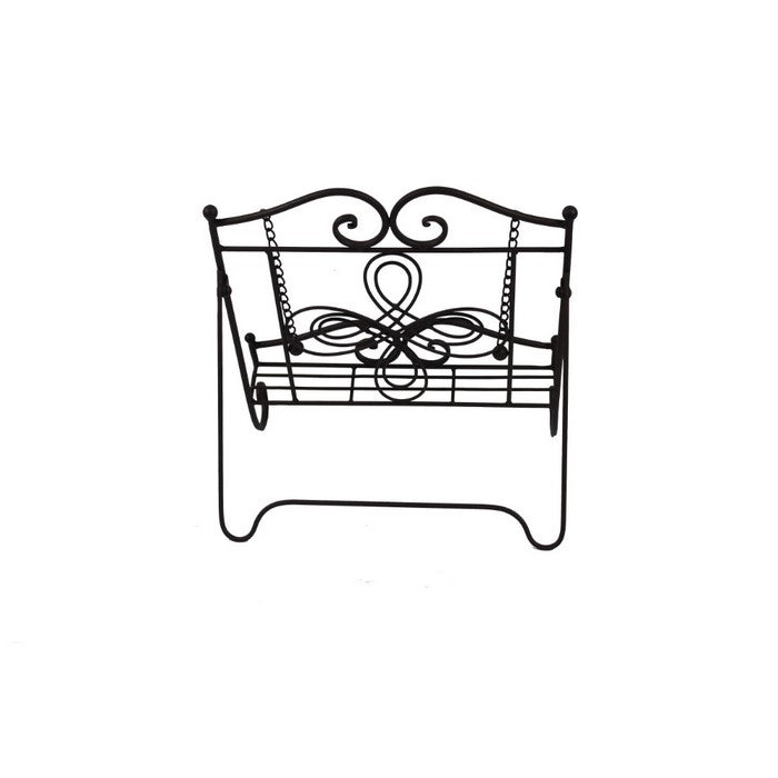 Benzara Scroll Work Design Metal Cook Book Stand, Gray