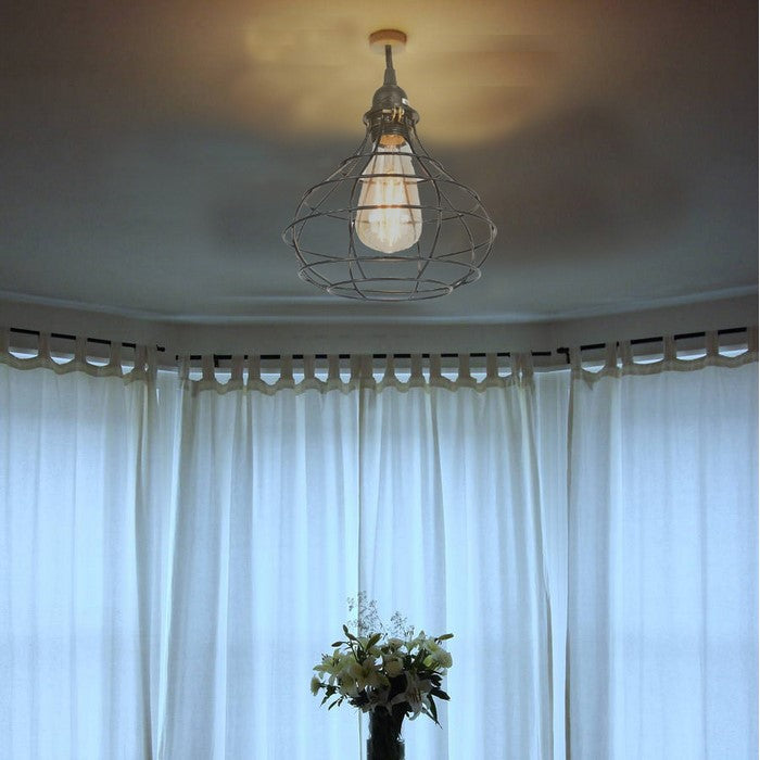 Cage Vintage Style Lampshade For Pendant Light Lamps, Black
