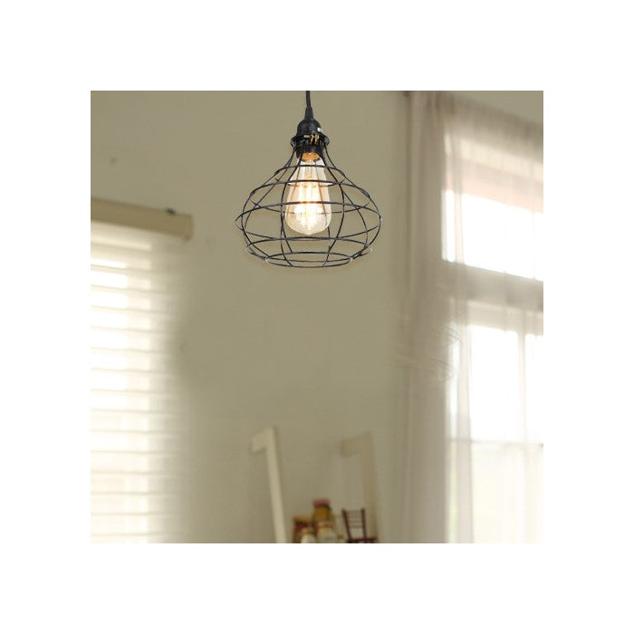 Cage Vintage Style Lampshade For Pendant Light Lamps, Black