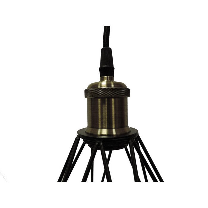 Wire Pendant Light, Black