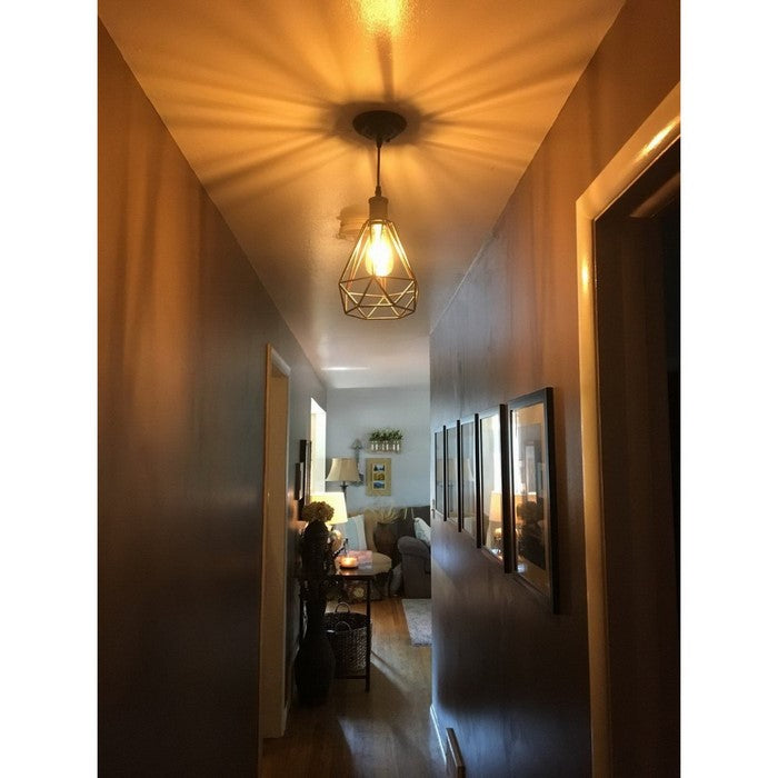 Wire Pendant Light, Black