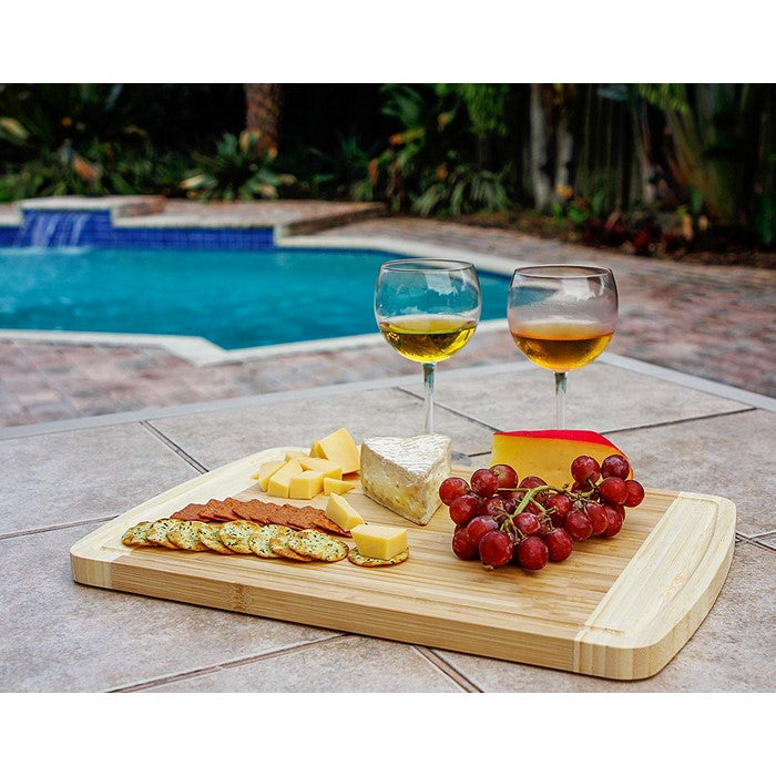 Dual Tone Finish Wooden Large Cutting Or Chopping Board, Brown