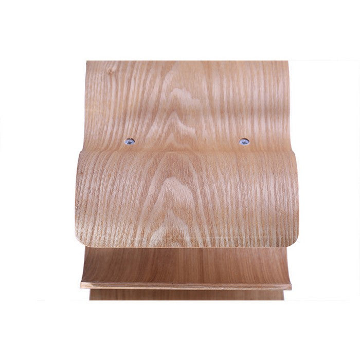 Wave Pattern Bamboo Wood 10-Bottles Wine Rack, Natural Wood Brown