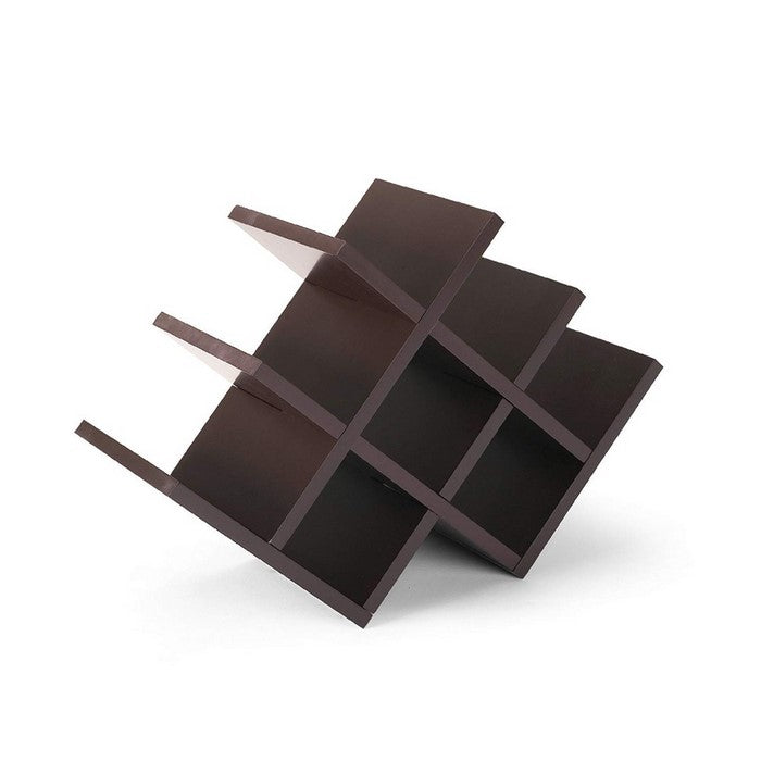 Bamboo Wood 8-Bottles Wine Rack, Black
