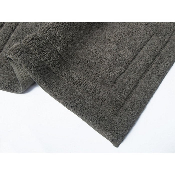 2 Piece Bath Rug Set In Cotton, Gray