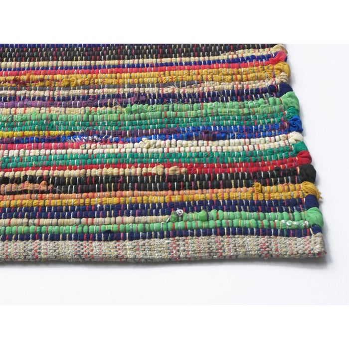 Cotton Rainbow Chindi Rag Rug, Multicolor