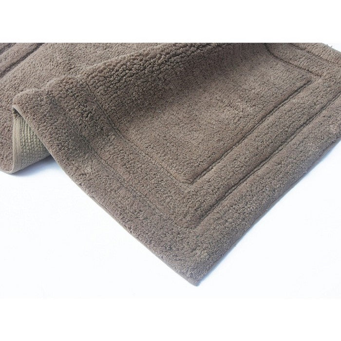 Absorbent Classic  2 Piece Cotton Bath Rug Set, Mocha Brown