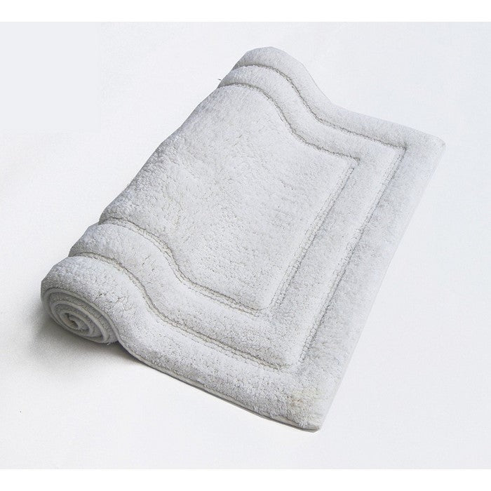 Varying Sizes Classic 2 Piece Cotton Bath Rug Set, White