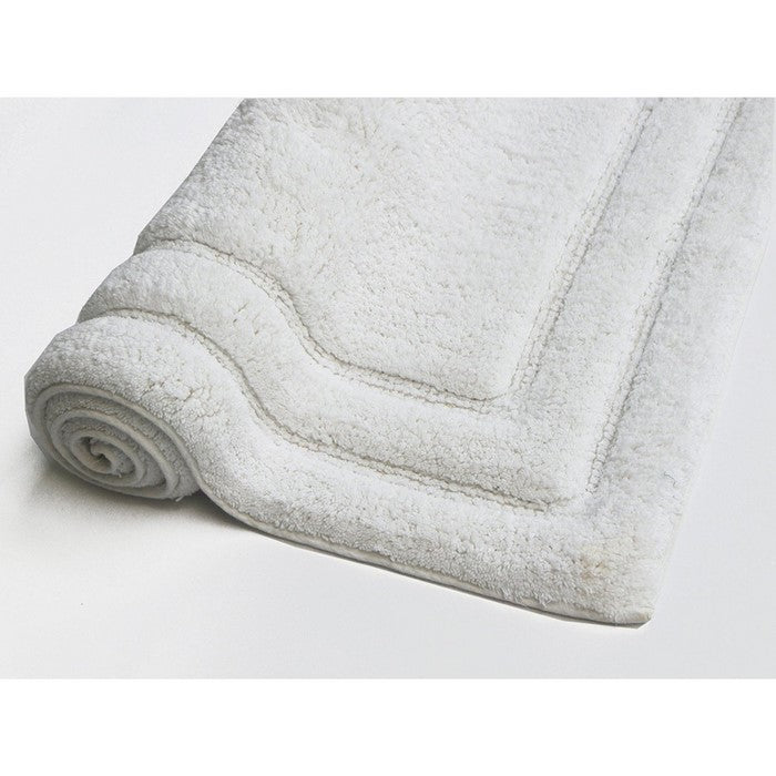 Varying Sizes Classic 2 Piece Cotton Bath Rug Set, White