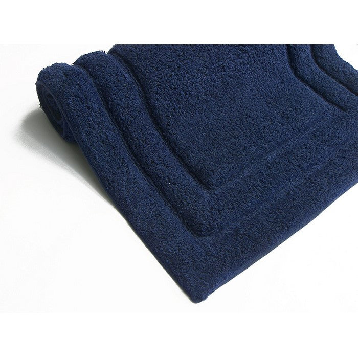 Soft and Absorbent Classic Cotton Bath  Runner, Navy Blue