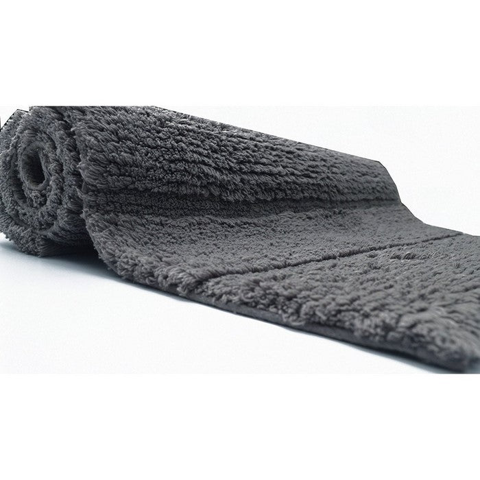 Soft Underfoot Solid 2 Piece Bath Rug Set In Cotton, Gray