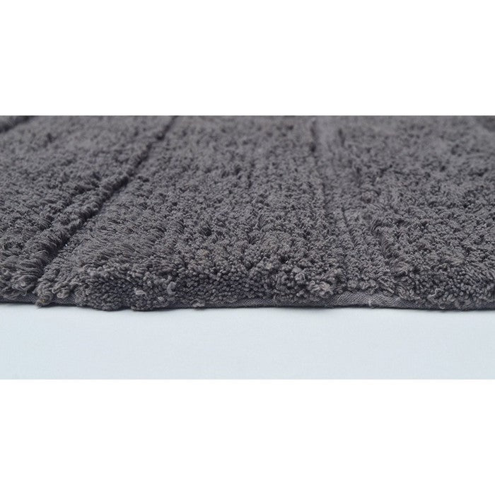 Foldable 2 Piece Cotton Bath Rug Set, Griffin Gray