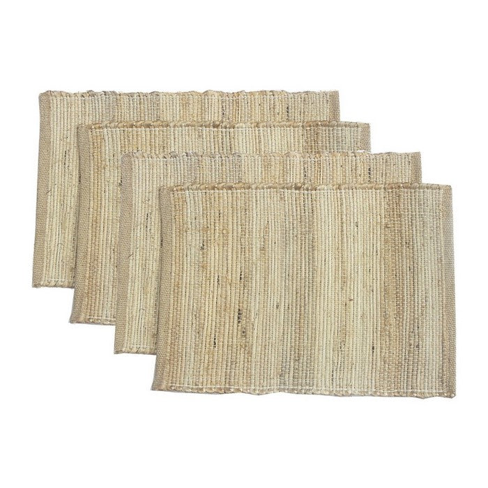 Natural Jute Placemats, Set of 4, Natural Brown