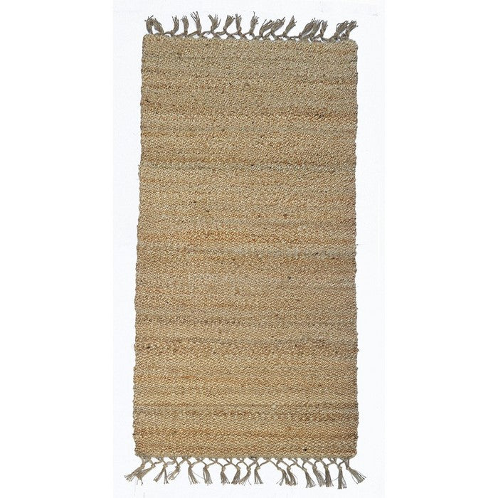 Knotted Fringed Ends Jute Providence Rug, Natural